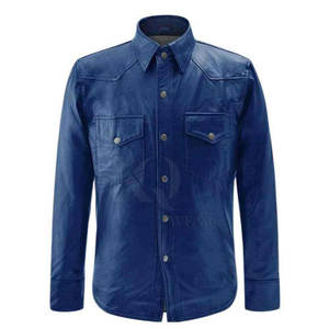 เสื้อเชิ้ตหนังพรีเมียมทนทานสำหรับผู้ชาย สวมใส่สบาย น้ำหนักเบา เนื้อผ้านุ่ม เหมาะสำหรับใช้ในออฟฟิศและสวมใส่ลำลอง - Product Image 3