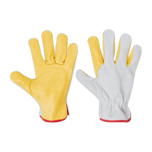 ถุงมือทำงานหนังแพะและหนังวัวสำหรับคนขับรถ งานหนัก งานอุตสาหกรรม ป้องกันมือ ถุงมือป้องกันส่วนบุคคล ถุงมือใช้ในครัวเรือน - Product Image 1