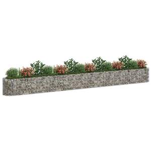 Bac à plantes surélevé en gabion 21,3 x 1,6 x 1,6 pouces en fer galvanisé argenté pour abris et rangements - Product Image 3