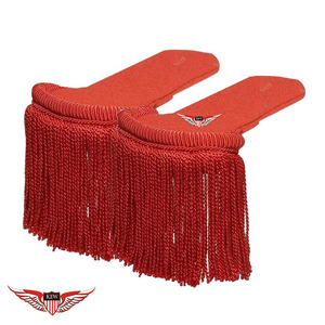 KEW - Epaulettes de Hombro Estilo Vintage de la Mejor Calidad, con Flecos, Hilo de Mylar Ecológico, Bordado con Hilo Metálico, Color Personalizable - Product Image 1