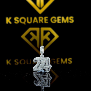 Charme personnalisé en argent sterling 925 plaqué or en forme de cœur avec moissanite de laboratoire, bijoux de luxe tendance pour homme et femme, cadeau - Product Image 5
