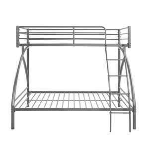 Letto a Castello in Metallo Grigio Facile da Montare, per Letto Singolo/Matrimoniale, Arredamento per Camera da Letto Giovanile - Product Image 5