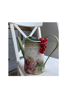 Bidon d'eau galvanisé en émail fabriqué à la main offrant un mélange de praticité et de valeur esthétique pour le soin des plantes d'intérieur ou d'extérieur - Product Image 1