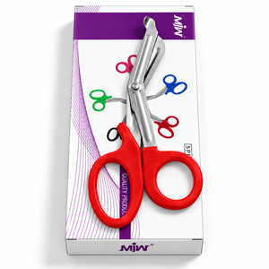 Ciseaux utilitaires avec manche en plastique rouge et lame en acier inoxydable durable, cisailles de coupe multi-usages robustes pour un usage quotidien - Product Image 6