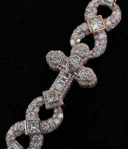 Collar FINIXGEMJEWEL para Hombre, Estilo Hip Hop Miami Cuban Link, Forma de Corazón Cristiano, 15 mm, 18 Pulgadas de Largo, Plata de Ley 925 con Moissanita - Product Image 3