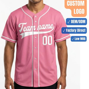 เสื้อเบสบอลแบบกำหนดเอง OEM ระบายอากาศได้ดี ชุดทีมกีฬา ปักชื่อและหมายเลขได้ตามต้องการ - Product Image 1