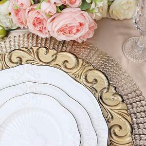 Assiette de présentation style rustique, finition vintage, vaisselle décorative pour mariage et fête - Product Image 3