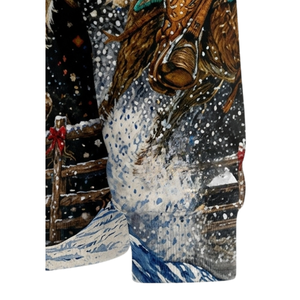 Sudadera navideña personalizada al por mayor, conjunto familiar a juego con estampado de Papá Noel, sudadera polar para padres e hijos, proveedor de pedidos al por mayor - Product Image 6