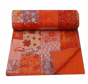 Hippie Handmade Throw Blanket Reversible Patchwork Bedding Kantha Quilt Boho Bedroom Gudri - Product Image 1