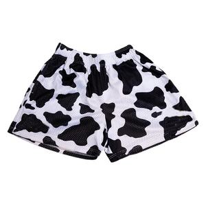 Pantalones cortos deportivos de malla de poliéster sueltos informales de calle alta para hombre, ropa de calle de verano, pantalones cortos deportivos con estampado de leopardo para hombre - Product Image 5