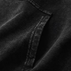 Vente en gros : Sweat à capuche vintage en molleton de coton, décontracté, hiver, personnalisable, haute qualité, effet vieilli, délavé à l'acide, séchage rapide - Product Image 5