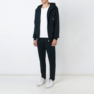High End Men's Heavyweight <b>Zip</b> Front Hoodie Washed Cotton Feel Fashion Tracksuit Custom Production OEM ODM Available - Product Image 3