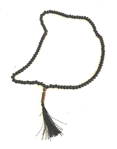 Cuentas de Oración de Cuerno de Búfalo: Mala de Meditación de 108 Cuentas con Borla Borgoña - Product Image 2
