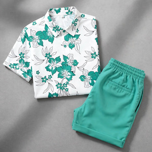2026 Wholesale Summer Men's Casual Shorts <b>Set</b> Plain Color Solid 100% Cotton Jersey Quick Dry Knitted Customized Logo <b>Twin</b> <b>Set</b> - Product Image 4