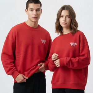 Sudadera Personalizada para Mujer, 100% Algodón, Talla Grande, Color Sólido, Cuello Redondo, Hombros Caídos, Fabricante para Pedidos al por Mayor OEM ODM - Product Image 3