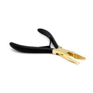 Pince à extensions capillaires en acier inoxydable avec manche noir, outils de pose pour soins et coiffure des cheveux, dernières nouveautés en stock - Product Image 2