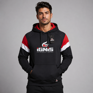 Men's Fleece Pullover Hoodie Warm Hooded <b>Sweatshirt</b> Perfect for Running <b>Gym</b> Training Hiking and Casual Daily Outfit with OEM - Product Image 1