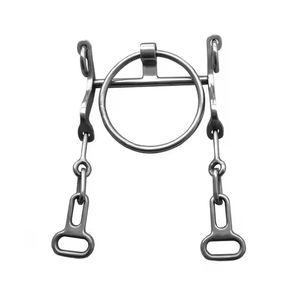 Bocado de tela para caballo con gancho de cadena de acero inoxidable de fácil control y boquilla lisa, todo tipo de instrumentos veterinarios - Product Image 1