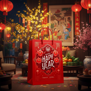 ถุงกระดาษอาร์ตสีขาวพร้อมหูหิ้ว บรรจุภัณฑ์หรูหราเป็นมิตรกับสิ่งแวดล้อมสำหรับร้านเสื้อผ้าและบูติก (มีตัวเลือกเป็นของขวัญ) - Product Image 6