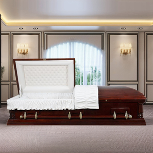 Ataúdes de Madera Dura de Alta Calidad Estilo Norteamericano, Urnas Funerarias al por Mayor, Fabricante de Ataúdes, Exportación Internacional - Product Image 2