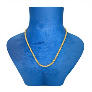 Chaîne en or massif 22 carats pour hommes et femmes, bijoux indiens faits à la main, collier en or jaune véritable 22 carats, chaîne Bahubali - Product Image 1