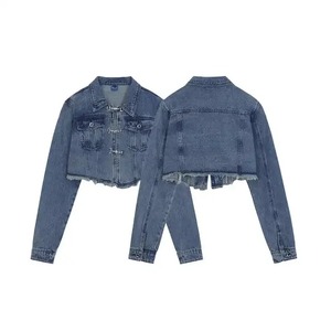 Veste en jean matelassée respirante et écologique pour femme, garnie de coton, séchage rapide, vente en gros en ligne - Product Image 6