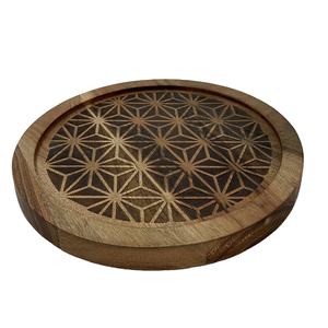 Plateau de luxe en bois d'acacia avec bords polis Design élégant pour hôtels, salons et décoration de table - Product Image 2