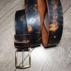 Cinturón de Cuero Vacuno de Longitud Personalizada, a la Moda, Impermeable, Ecológico, con Hebilla de Acero Inoxidable, Diseño Vintage, 3.8 CM de Ancho - Product Image 2