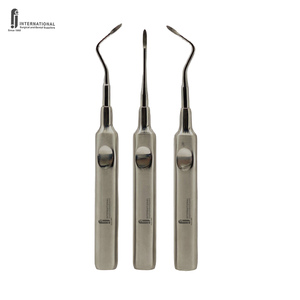 Juego de Elevadores Dentales de Acero Inoxidable Alemán Heidbrink 3 Piezas FJI-EL-4071 Ligeros Reutilizables Manuales para Cirugía Oral CE - Product Image 3