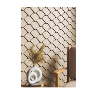 Panneau mural à motifs géométriques en MDF, design minimaliste contemporain pour salle de bain - Product Image 4