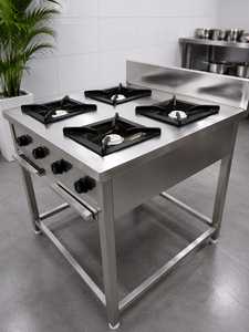 Cuisinière à gaz commerciale en acier inoxydable SS 304, brûleur en fonte robuste pour cuisine de restaurant - Product Image 5