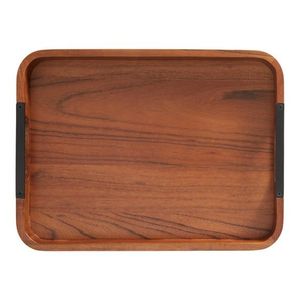 Wooden Rectangle Serving Tray-Eco-Friendly <b>Disposable</b> Country Design for Breakfast and Food Serving Business Gift - Product Image 1