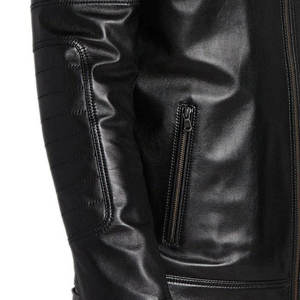Best Selling Lightweight <b>Men's</b> Leather <b>Jacket</b> High Quality Zipper <b>Long</b> Sleeved Stand Collar Winter OEM Service Casual Streetwear - Product Image 4
