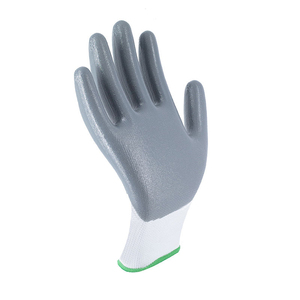 Gants de sécurité gris enduits de nitrile, antidérapants, avec poignet tricoté texturé, sans latex, pour le travail - Product Image 1