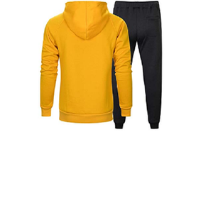 ชุดวอร์มวินเทจแบบ unisex ล่าสุด เสื้อแจ็คเก็ตแบบสวมหัวสีพื้น พร้อมกางเกงวอร์มปักลาย OEM ออกแบบเองได้ ชุดกันลมสำหรับผู้ชาย - Product Image 4