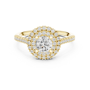 Anillo de Compromiso de Oro Blanco de 14K con Diamante Cultivado en Laboratorio, Corte Redondo, para Mujer |   Diamante Cultivado Nuevo - Product Image 2