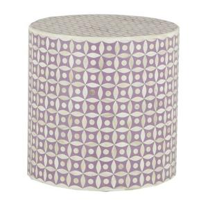 Mesa de Cajones con Incrustaciones de Hueso de ILAHI, Diseño Moderno con Detalles de Ágata, Almacenamiento de Tres Niveles, Mueble Portátil para el Hogar - Product Image 3