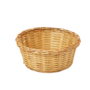 Panier rond en bambou naturel tissé à la main, écologique, avec couvercle, petit récipient de rangement, organiseur de table décoratif - Product Image 1