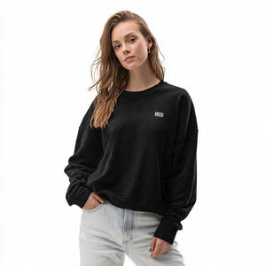 Sweat-shirt court à col rond délavé pour femme, style jogger ample, tie-dye, oversize - Product Image 4