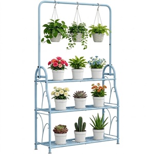 Wholesale Heavy Duty 3 Tier Metal Plant <b>Stand</b> With Flower <b>Pot</b> Display Rack For Indoor Outdoor Balcony & Living Room Garden Decor - Product Image 4