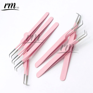 Pince à épiler antistatique en acier inoxydable RMI pour extensions de cils, outil de lifting des cils à volume pointu, poignée miroir, ensemble d'outils de beauté - Product Image 4