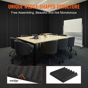 Confezione da 36 Pannelli Fonoassorbenti ad Alta Densità 12 X 12 X 2 Pollici, Pannelli Insonorizzanti per Pareti con Resistenza al Fuoco - Product Image 6
