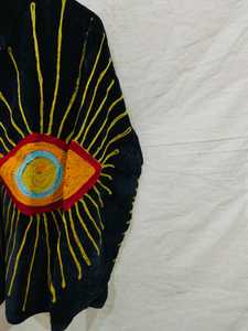 Vintage Style Eye Suzani Embroidered Knitted <b>Velvet</b> <b>Jacket</b> Handmade Boho Chic Ethnic <b>Women</b> Designer Winter Autumn Wear - Product Image 4