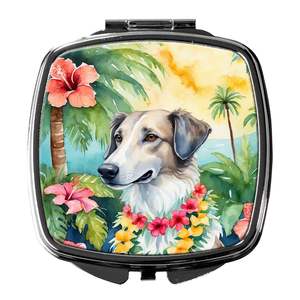 Borzoi Luau Compact Travel Makeup <b>Mirror</b> for Women Girls Handheld Folding <b>Pocket</b> Decorative <b>Mirror</b> Gift - Product Image 1