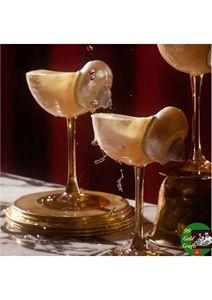 Verre à vin élégant en forme de coquillage, fait main, style côtier haut de gamme, décoration de table et service de boissons - Product Image 3