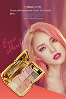 Palet Eyeshadow Bubuk Kimia Berlian Emas Berlapis Elektroplating 10 Warna, Berkilau, Menawan, Metalik, dan Mewah