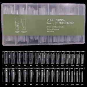 Puntas <span class=keywords><strong>de</strong></span> <span class=keywords><strong>Uñas</strong></span> <span class=keywords><strong>de</strong></span> Doble Forma Personalizadas OEM, 240 Piezas, 15 Tamaños, Reutilizables, Tipo Sándwich, Extensiones <span class=keywords><strong>de</strong></span> <span class=keywords><strong>Uñas</strong></span> Dobles Superiores e Inferiores para <span class=keywords><strong>Uñas</strong></span> <span class=keywords><strong>de</strong></span> Gel Acrílico - Product Image 4