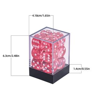 Juego de dados de resina roja transparente con puntos blancos, dados decorativos hechos a mano para juegos de mesa, juegos de mesa y regalos personalizados coleccionables - Product Image 6
