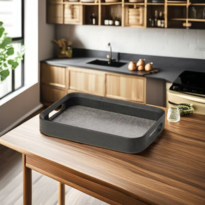 Plateau décoratif de fabricant direct de plateau de ménage de vente chaude pour la vanité avec des poignées - Product Image 1