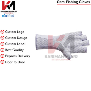 ถุงมือตกปลา OEM พร้อมสายรัดปรับได้และจับกระชับมือ ถุงมือตกปลาแบบกันน้ำนีโอพรีนขายส่ง รับทำโลโก้ OEM - Product Image 3